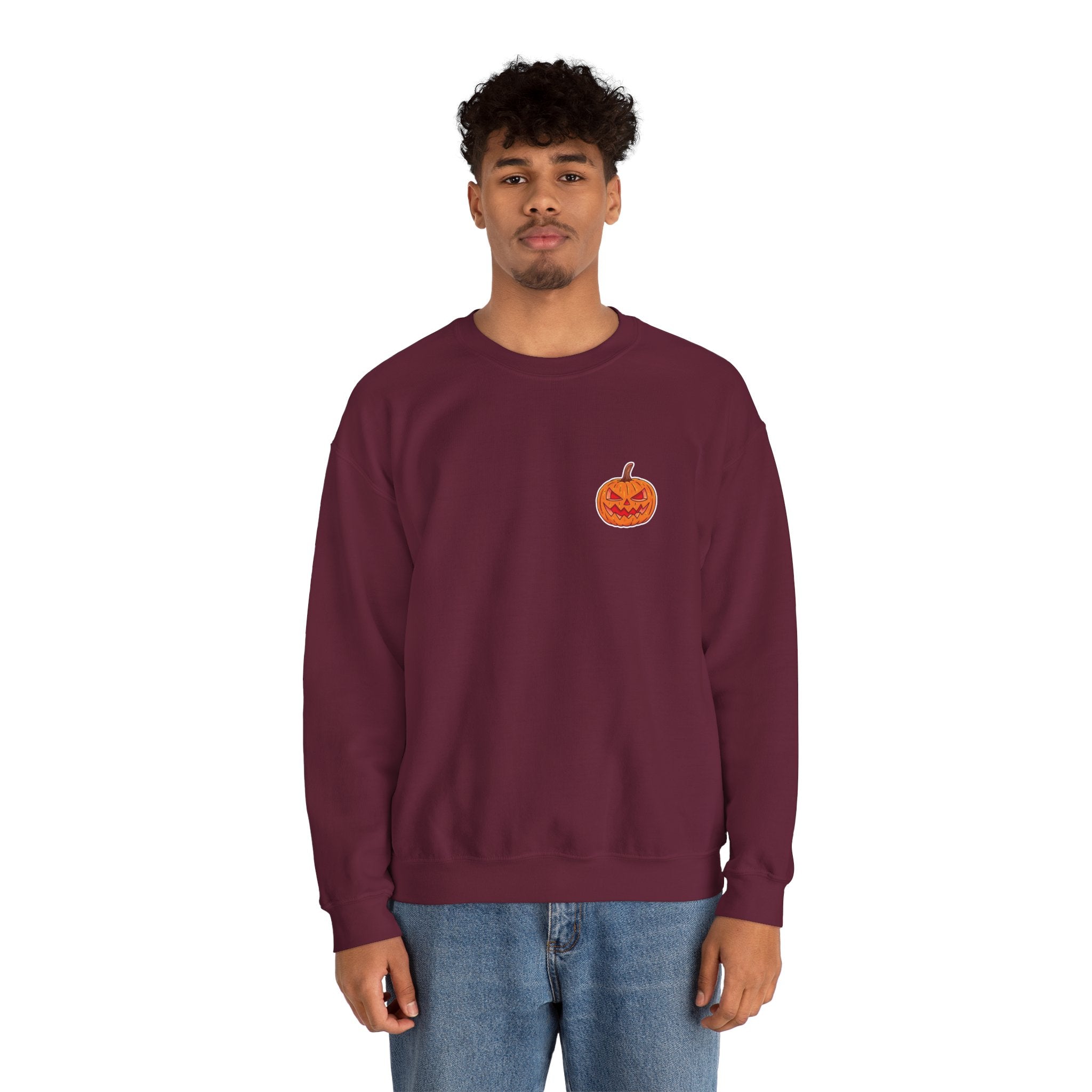 Spooky Pumpkin Unisex Heavy Blend™ Crewneck Sweatshirt