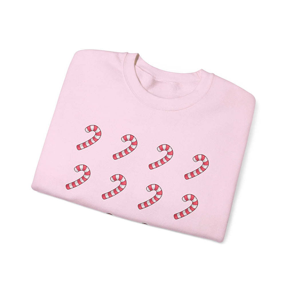 Candy Cane Pattern Crewneck Sweatshirt