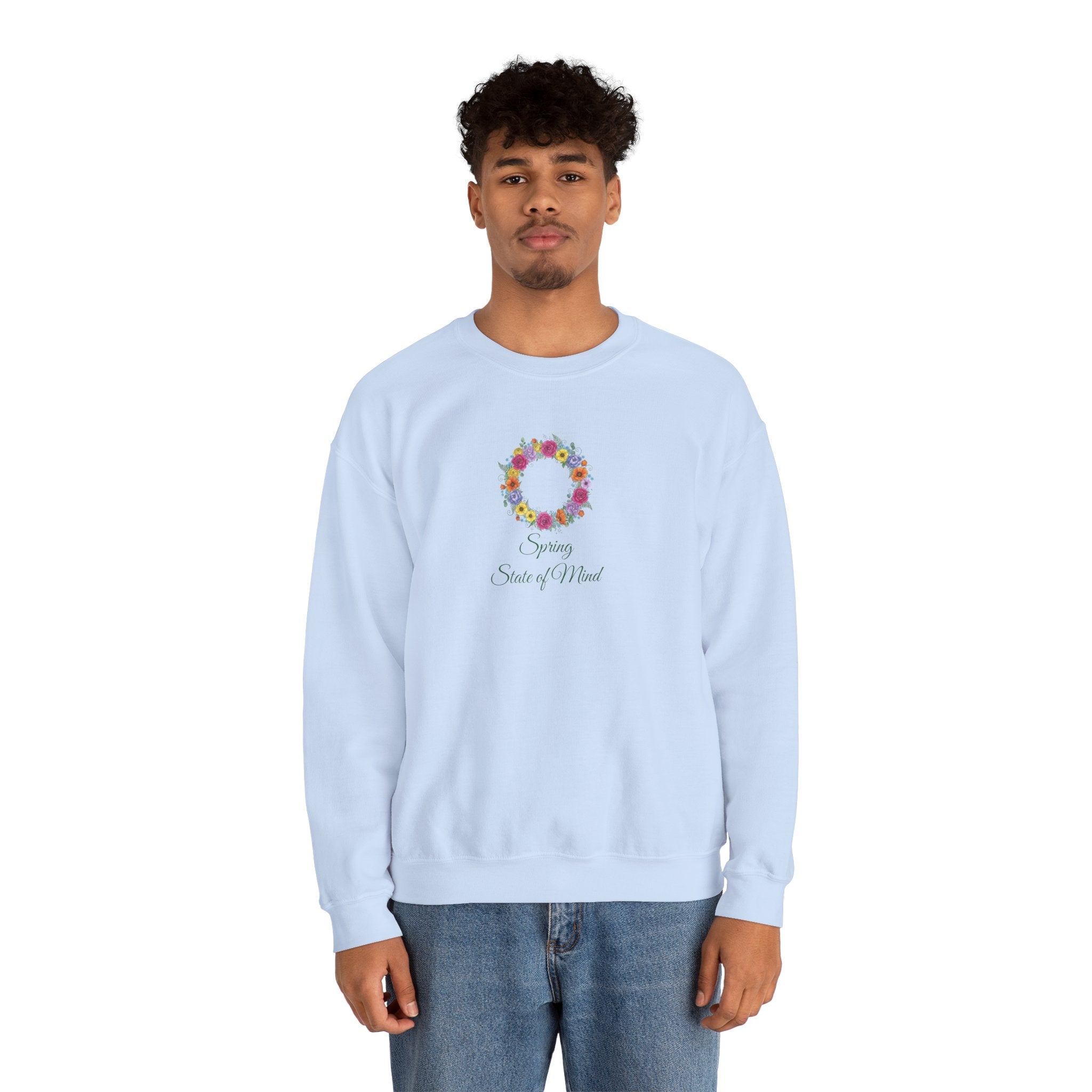 “Spring State of Mind” Sweatshirt — Floral Wreath Crewneck