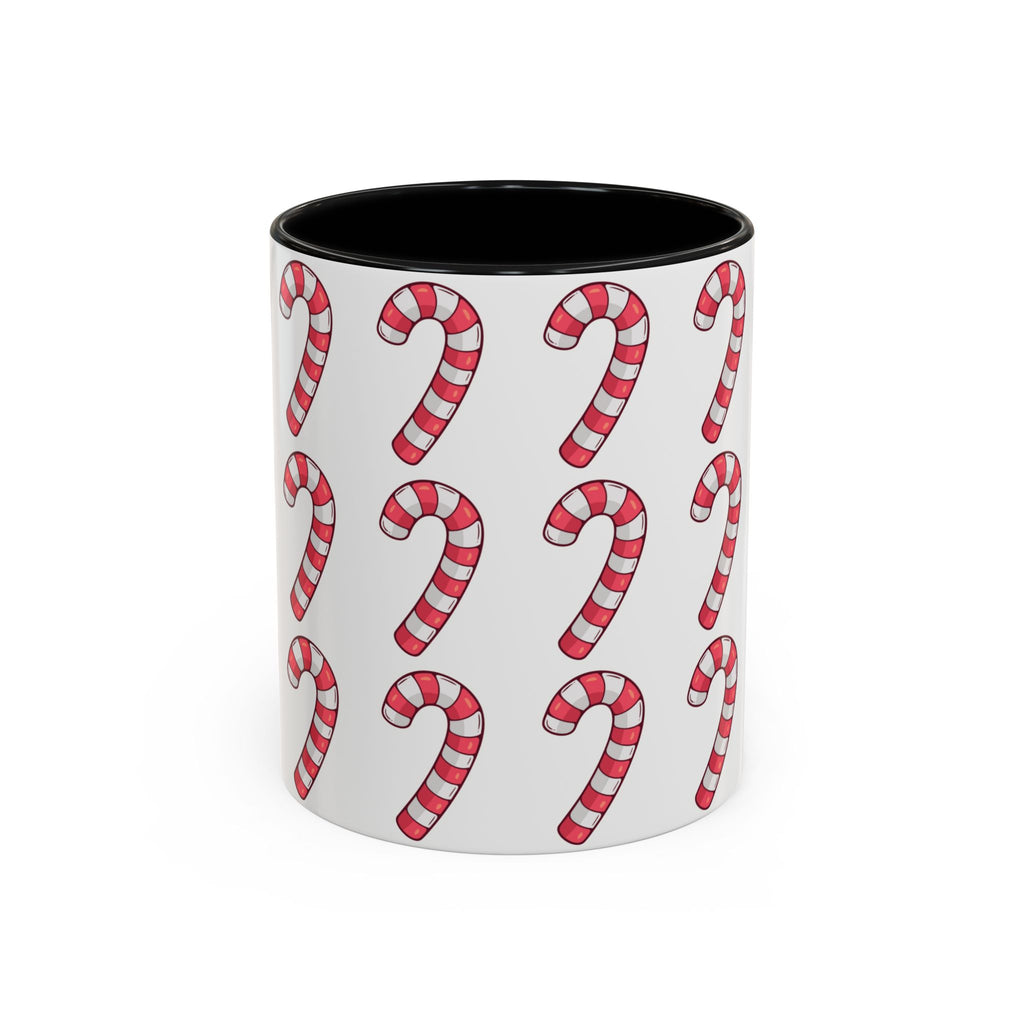 Candy Cane Pattern Accent Coffee Mug (11/15oz)