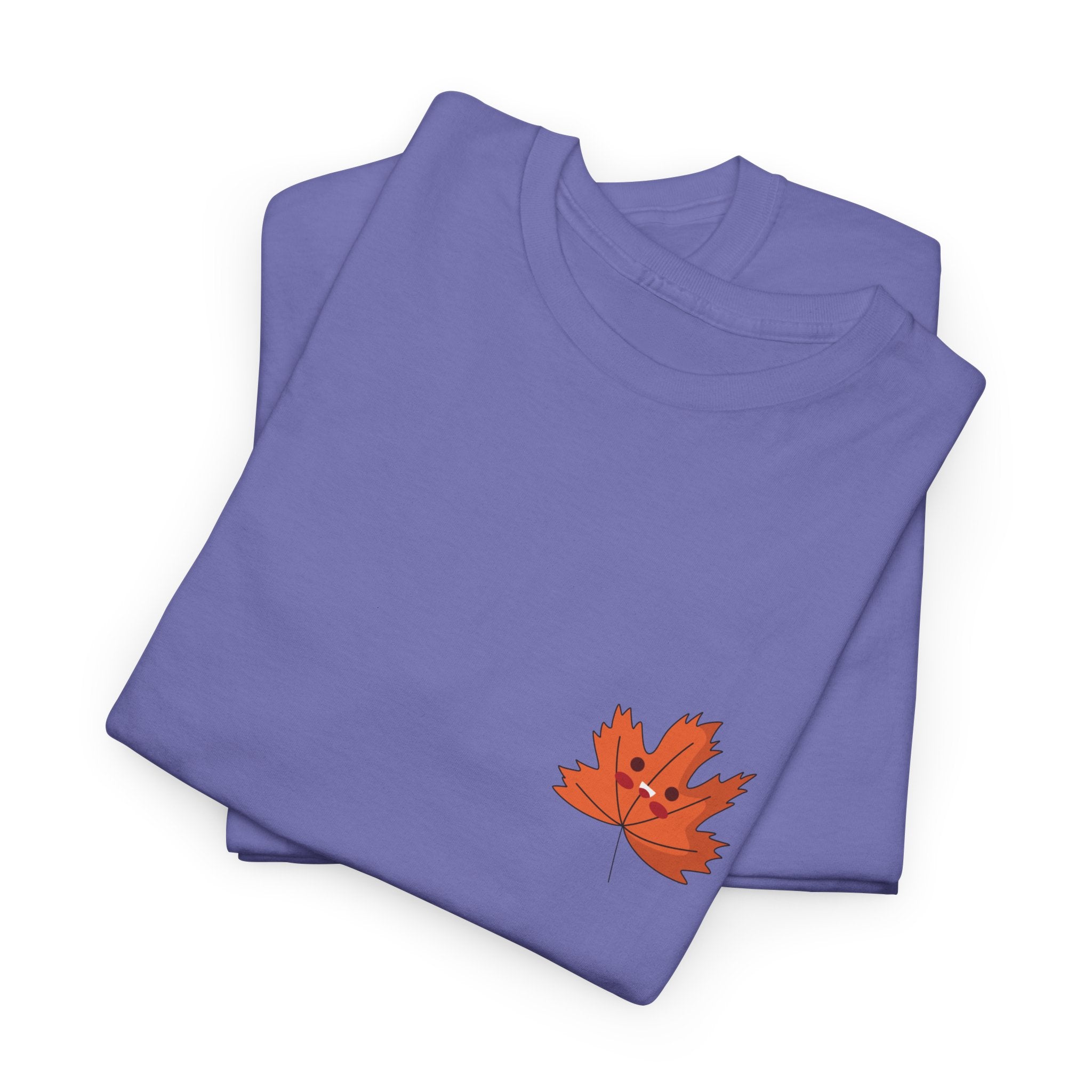 Cute Autumn Leaf Unisex Heavy Cotton Tee