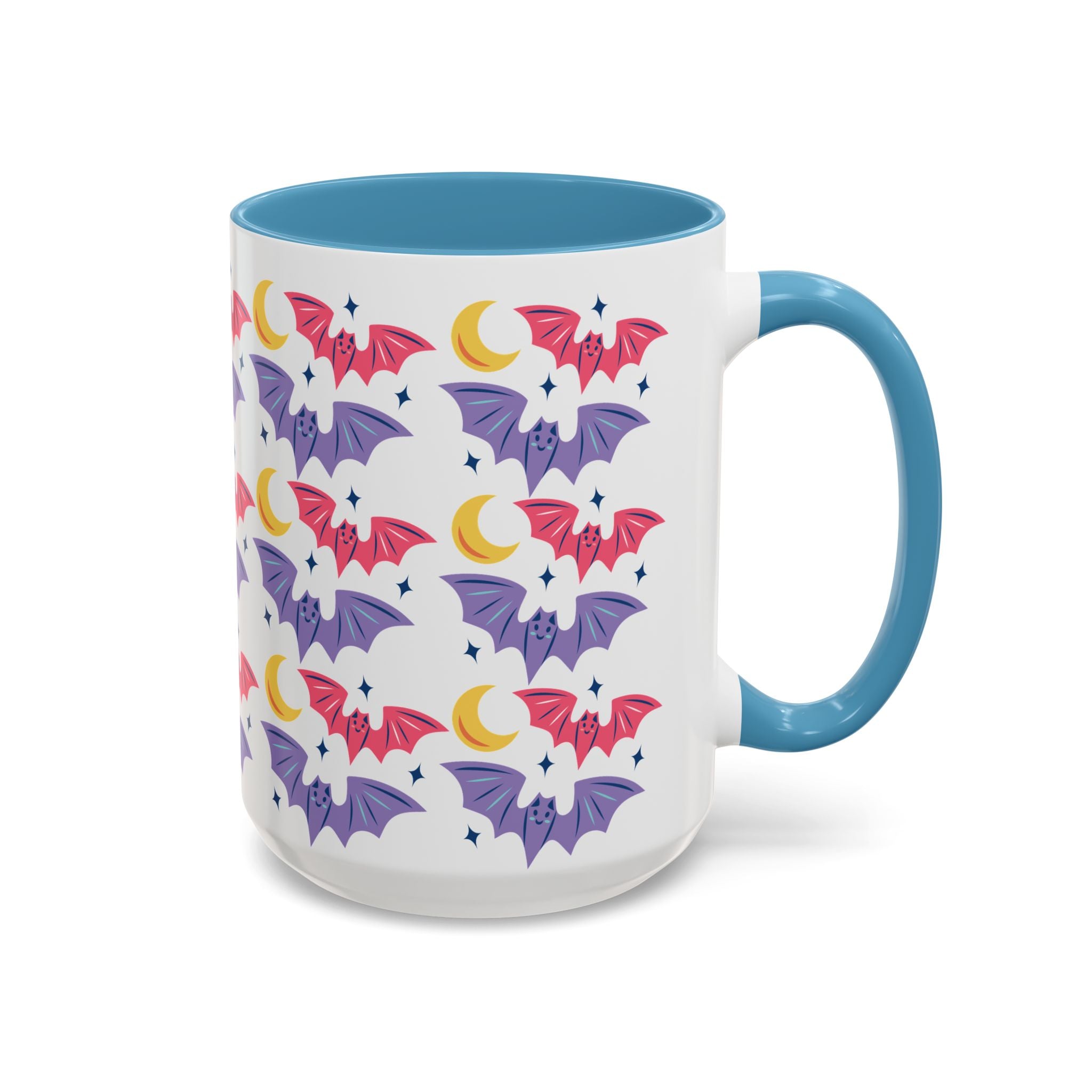 Cute Bats With Crescent Moon Accent Coffee Mug (11, 15oz)