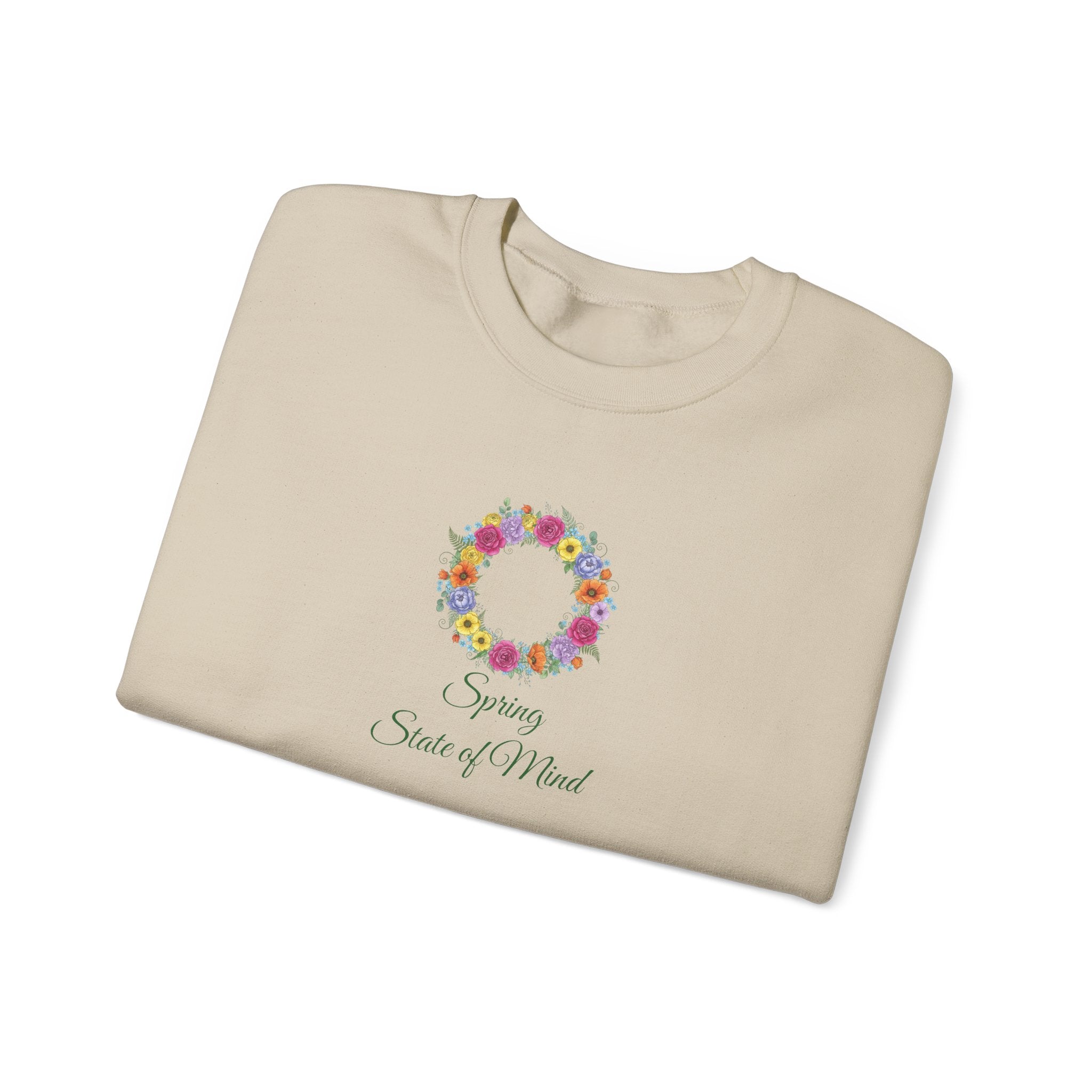 “Spring State of Mind” Sweatshirt — Floral Wreath Crewneck