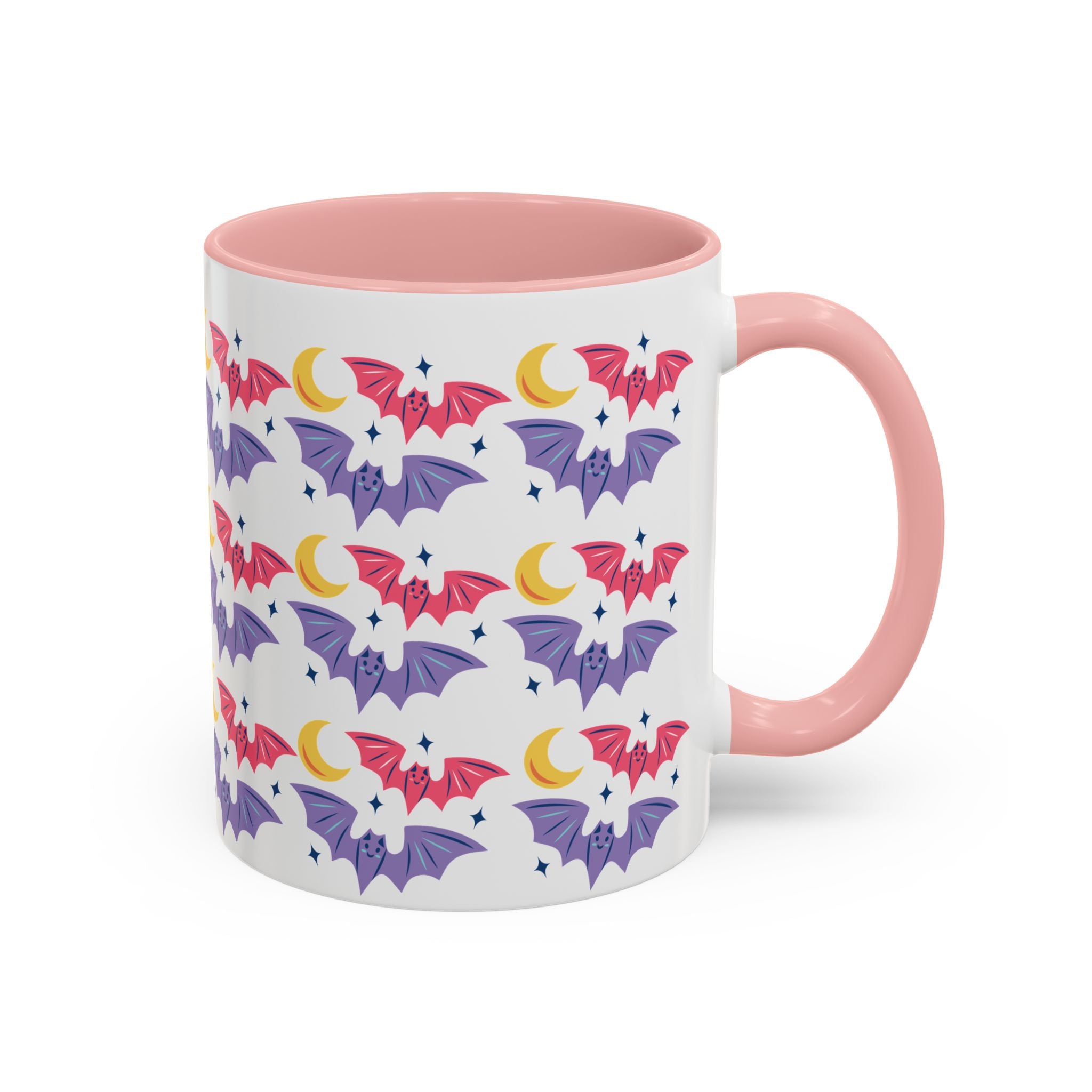 Cute Bats With Crescent Moon Accent Coffee Mug (11, 15oz)