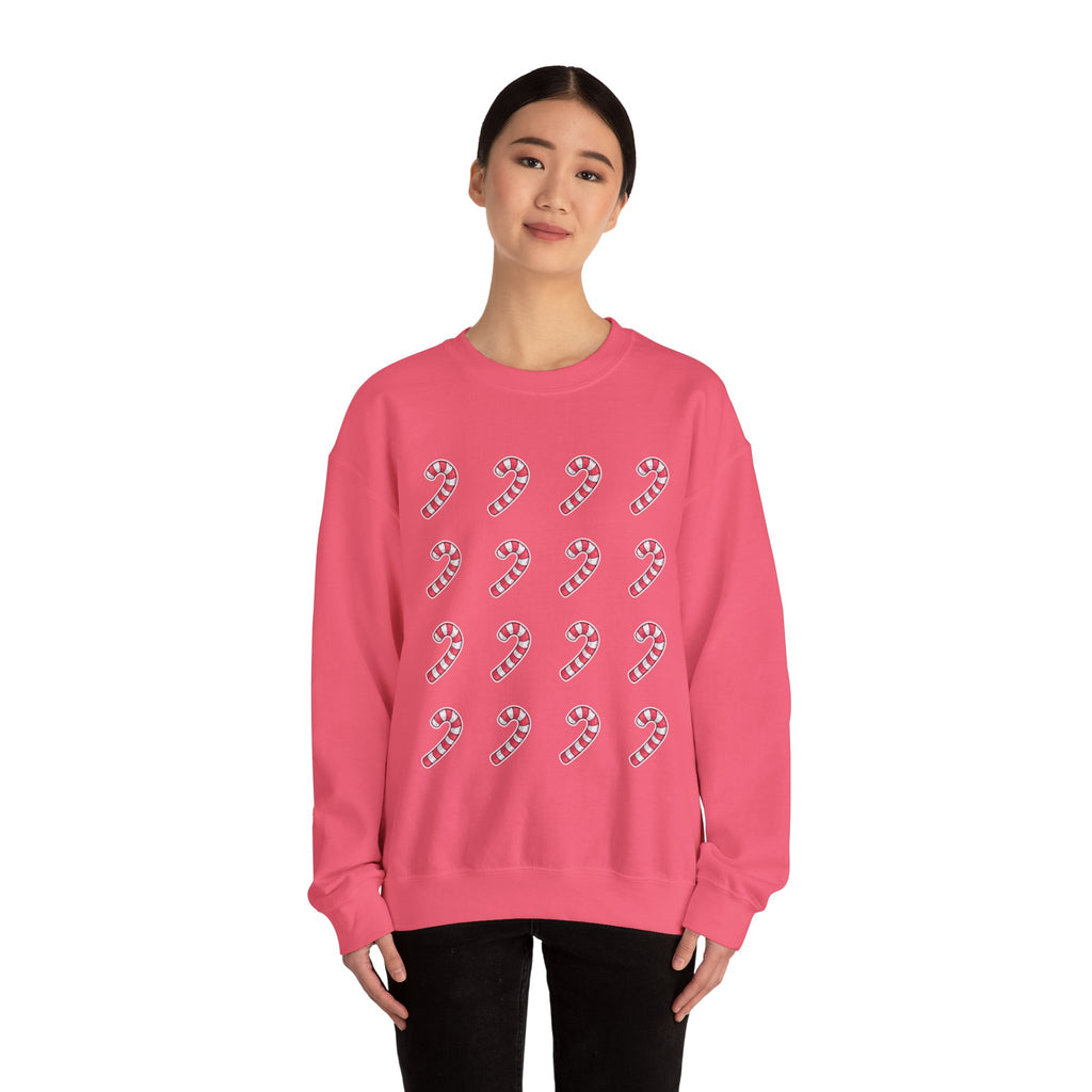 Candy Cane Pattern Crewneck Sweatshirt
