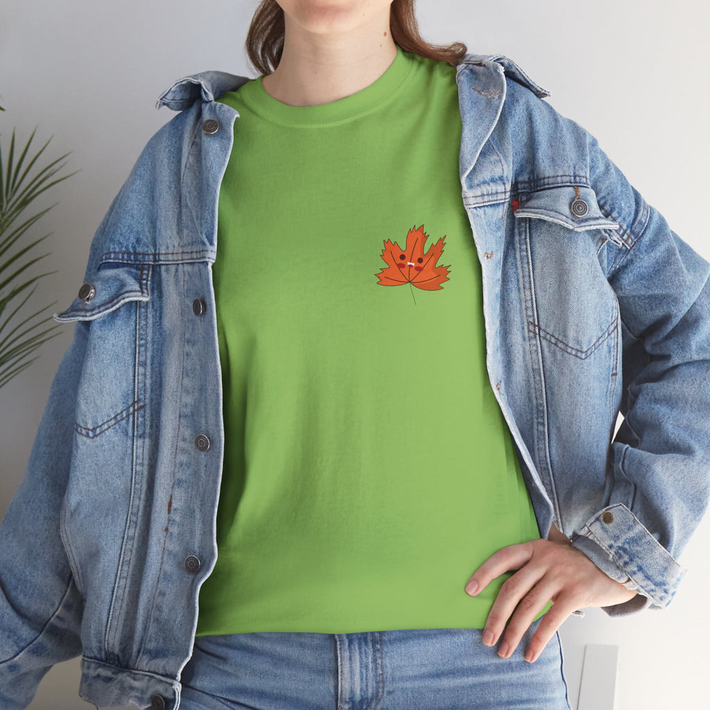 Cute Autumn Leaf Unisex Heavy Cotton Tee