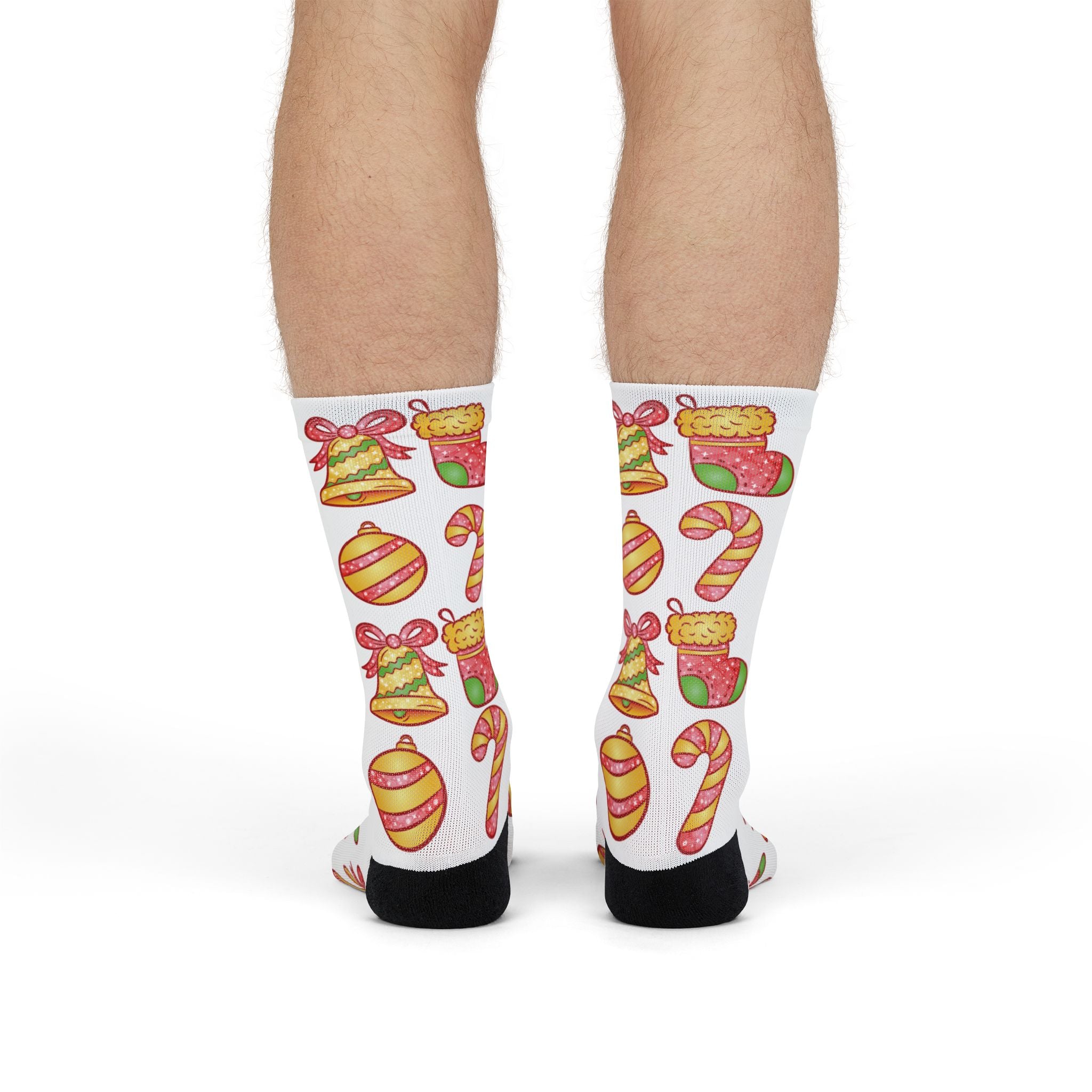 Christmas Pattern Sublimation Crew Socks