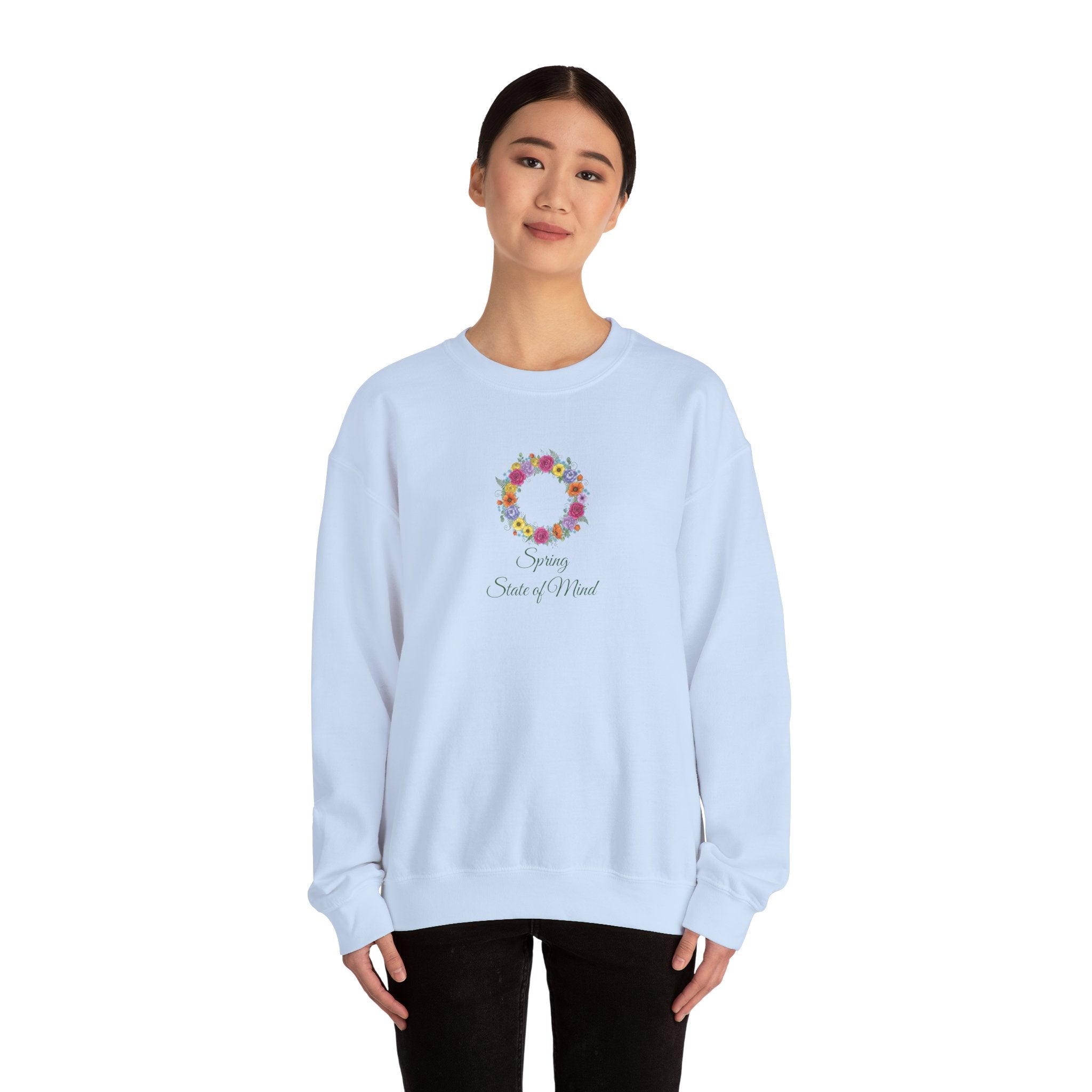 “Spring State of Mind” Sweatshirt — Floral Wreath Crewneck