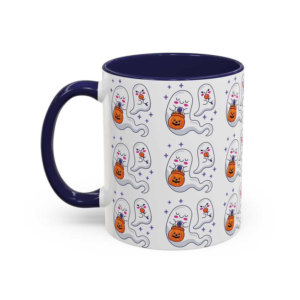 Halloween Ghosts Holding Treats Accent Coffee Mug (11, 15oz)