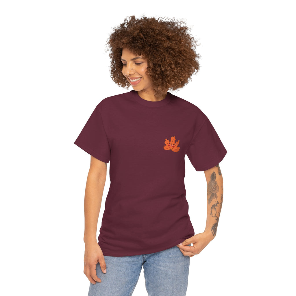 Cute Autumn Leaf Unisex Heavy Cotton Tee