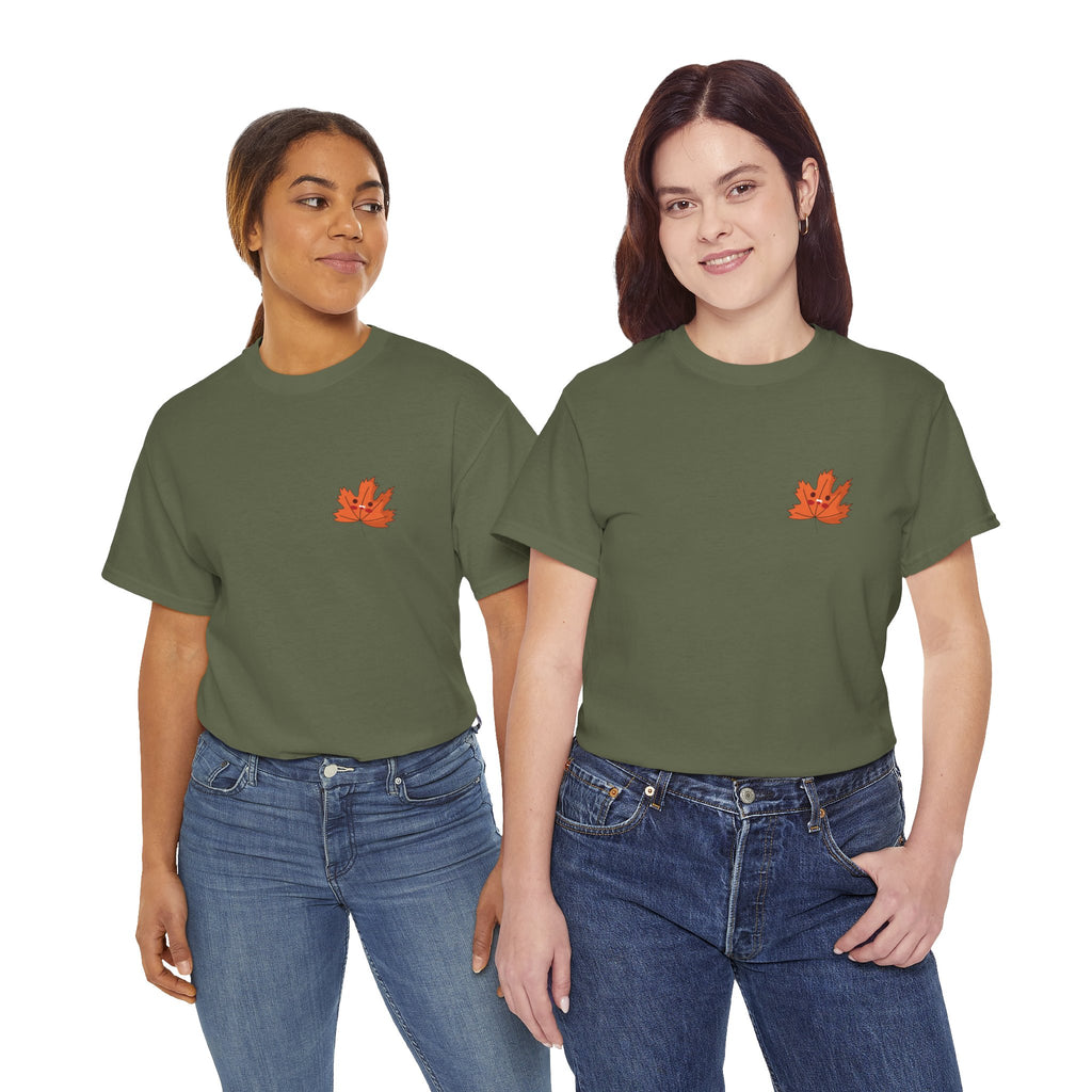 Cute Autumn Leaf Unisex Heavy Cotton Tee