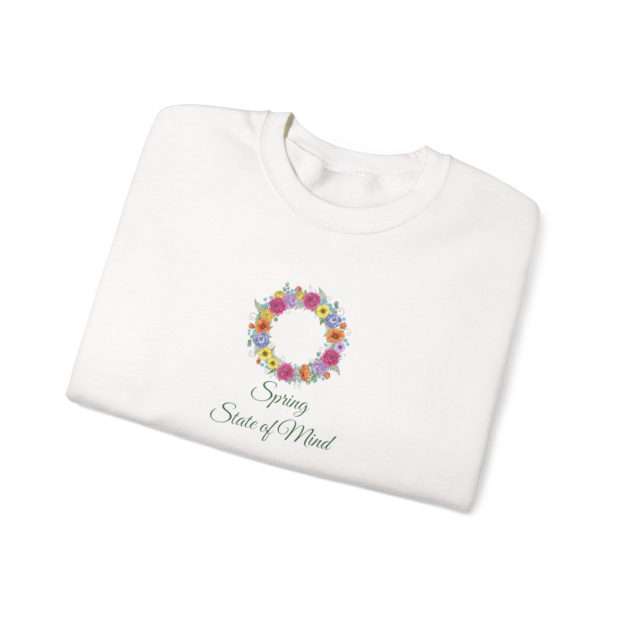 “Spring State of Mind” Sweatshirt — Floral Wreath Crewneck