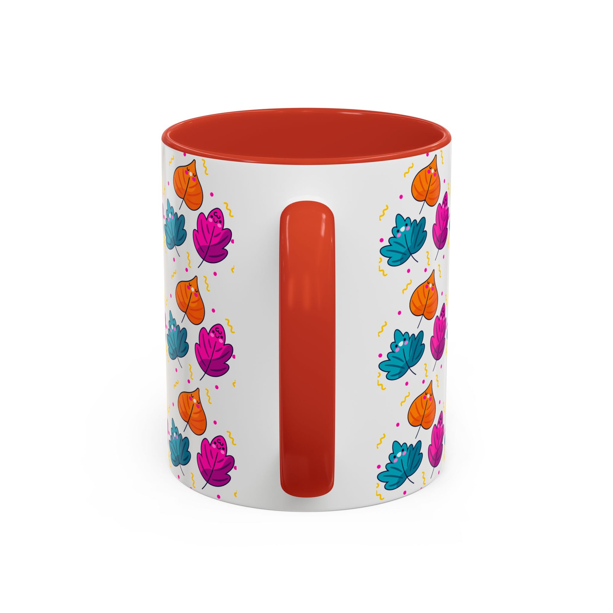 Bright Vibrant Leaves Accent Coffee Mug (11, 15 oz)
