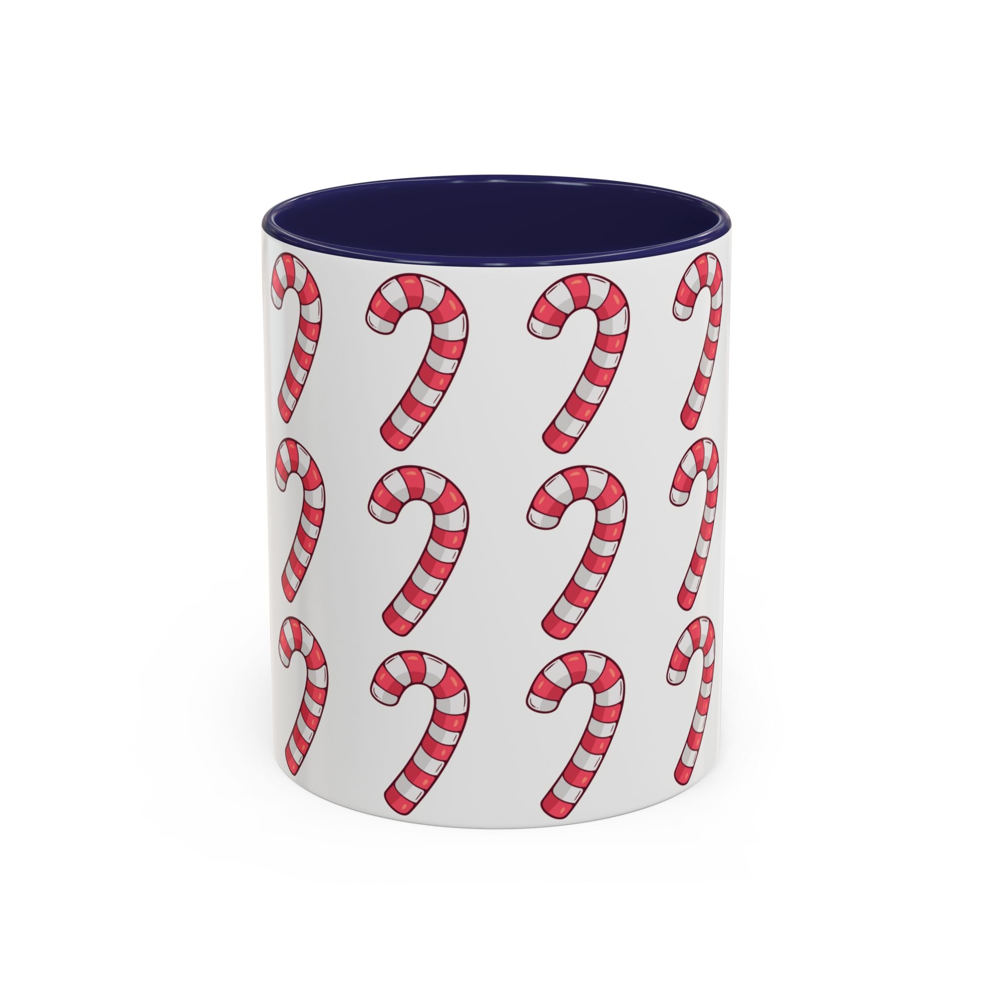 Candy Cane Pattern Accent Coffee Mug (11/15oz)